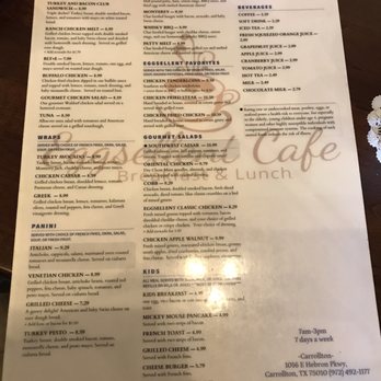 Eggsellent Cafe - Large 2 sided menu - Breakfast & Brunch Near Me - Carrollton, Texas