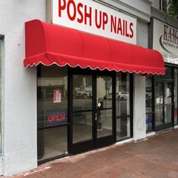 Posh Up Nails - Salon's front door, inside clean organised look.