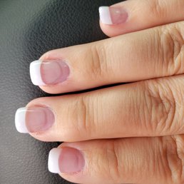 They were filled but you could clearly still see the lines underneath and I still have blue polish on my nail! They were filled but you could clearly still see the lines underneath and I still have blue polish on my nail!