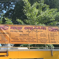 Myra's New Orleans Cuisine - Food truck sign
