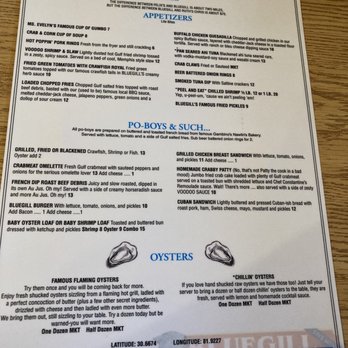 BLUEGILL Restaurant - Menu - Seafood Near Me - Spanish Fort, Alabama