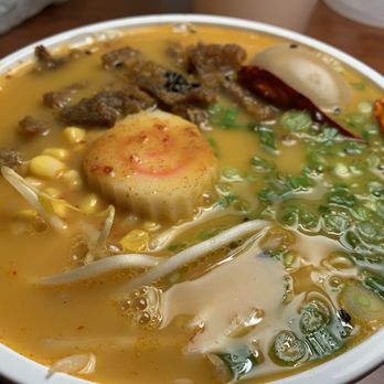 Ramen vs Pho - Ramen AFTER adding spicy broth. Pork Tonkatsu on top, pork belly underneath. Frigging delicious!! (Forgot to split the tea egg.) - Vietnamese Near Me - Fresno, California Ramen vs Pho - Ramen AFTER adding spicy broth. Pork Tonkatsu on top, pork belly underneath. Frigging delicious!! (Forgot to split the tea egg.) - Vietnamese Near Me - Fresno, California
