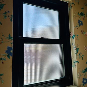 Custom Exteriors - Double Hung Window with Reed obscure glass - Windows Installation Near Me - Pleasanton, California Custom Exteriors - Double Hung Window with Reed obscure glass - Windows Installation Near Me - Pleasanton, California