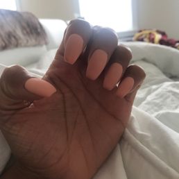 Coffin shaped matte peachy color next time I'm going to get some kind of crazy Halloween designs! Coffin shaped matte peachy color next time I'm going to get some kind of crazy Halloween designs!