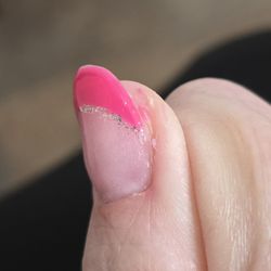 One of the fingers I asked her to fix