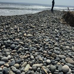 San Onofre State Beach - Polished rocks on the beach