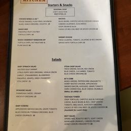 Gluten free menu front