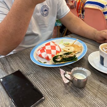 Love Brunch - Buffalo chicken wrap with an Americano - Juice Bars & Smoothies Near Me - Miami Beach, Florida