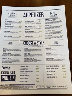 Menu photo 2 Mirin Fusion Kitchen - Evans Evans, GA