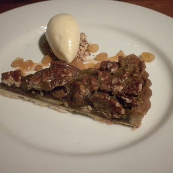 Hearth - PECAN TART; Golden Raisin Compote, Cinnamon Ice Cream - New American Near Me - New York, New York
