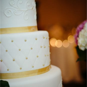 The Cakery - Our wedding cake with their "standard" decorations + ribbon & flowers from us! - Custom Cakes Near Me - Burlingame, California The Cakery - Our wedding cake with their "standard" decorations + ribbon & flowers from us! - Custom Cakes Near Me - Burlingame, California