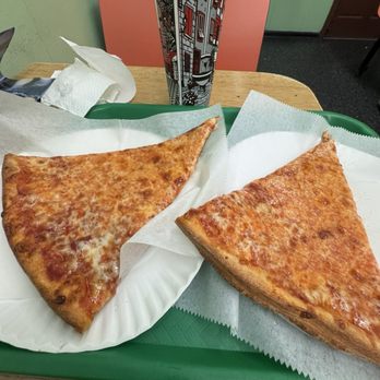 Margherita Pizza - I always start with  2 slices and a large half and half. - Pizza Near Me - Jamaica, New York