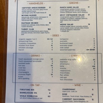 Kitchenette - Lunch Menu - Breakfast & Brunch Near Me - Templeton, California Kitchenette - Lunch Menu - Breakfast & Brunch Near Me - Templeton, California