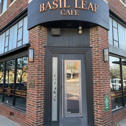 The Basil Leaf Cafe - Entrance to the Basil Leaf Cafe on Mass Street