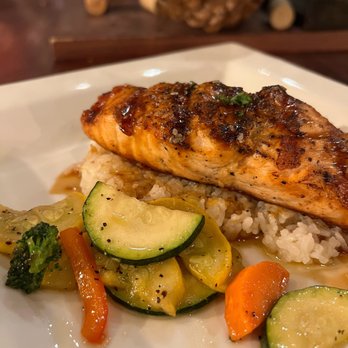 The Wine Bistro - Sesame Orange Glazed Salmon - Wine Bars Near Me - Upper Arlington, Ohio