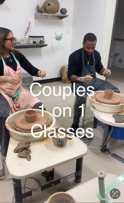 Couples pottery date night class at Animal House Pottery in North Las Vegas, NV