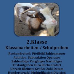 Legakulie - 1.- 4.Schulprobe Lernzielkontrolle 2.Klasse Mathe Übungen / Aufgaben für den Mathematikunterricht -  Grundschule.