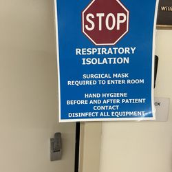Jefferson Bucks Hospital - Sign posted on her room door. Gotta respect it!
