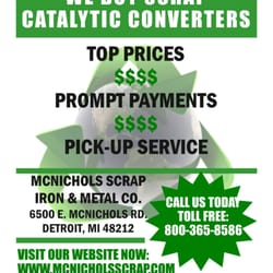 McNichols Scrap Iron & Metal Co - We buy SCRAP Catalytic Converters