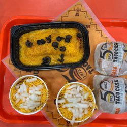 Taco Casa 110 - Chilada, frijoles, and chili burgers