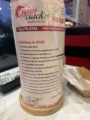 Menu photo 5 Cajun Crackin Las Vegas, NV