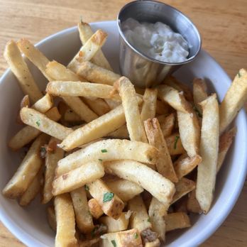 Row - House-made Kennebek Fries - garlic, herbs, tartar - New American Near Me - Olympia, Washington