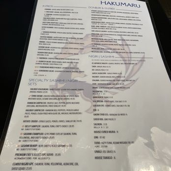 Hakumaru - Menu - Japanese Near Me - San Diego, California Hakumaru - Menu - Japanese Near Me - San Diego, California