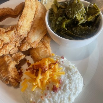 Della J's Delectables - Fish Platter (whiting) with collards and grits with cheese/bacon - Southern Near Me - Alexandria, Virginia