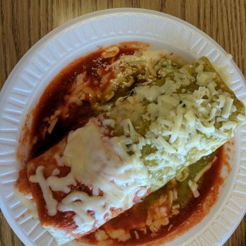Los Dos Toritos - Al Pastor Wet Burrito with split green/red sauce. - Seafood Near Me - Baker, California Los Dos Toritos - Al Pastor Wet Burrito with split green/red sauce. - Seafood Near Me - Baker, California