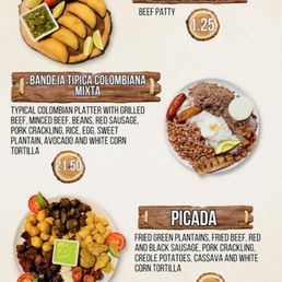 Part of broad menu