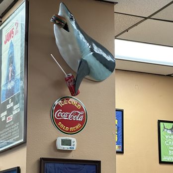 Jaws Jumbo Burgers - a shark head on the wall - Burgers Near Me - Ocala, Florida