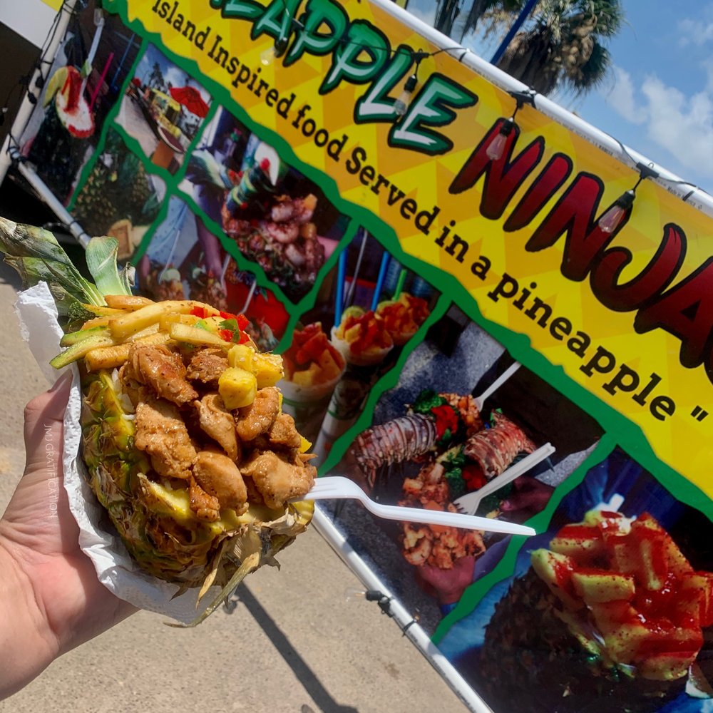 Pineapple Ninjaz - Kickin Chicken Bowl w/ Pan Seared Orange Chicken, Rice, Pineapple and Veggies. - Food Trucks Near Me - South Padre Island, Texas Pineapple Ninjaz - Kickin Chicken Bowl w/ Pan Seared Orange Chicken, Rice, Pineapple and Veggies. - Food Trucks Near Me - South Padre Island, Texas