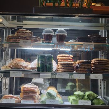 Coffeebar - a variety of pastries in a display case - Coffee & Tea Near Me - Vancouver, British Columbia