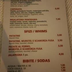 Pane e Panorama - Menù / Gli sfizi
