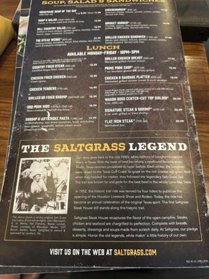 Menu photo 3 Saltgrass Steak House Orlando, FL Menu photo 3 Saltgrass Steak House Orlando, FL