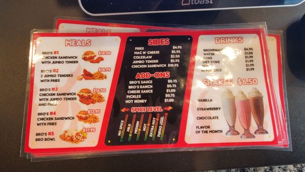 Menu photo 2 Bro’s Hot Chicken Miami, FL