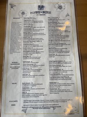 Menu photo 4 Poppy + Rose Los Angeles, CA