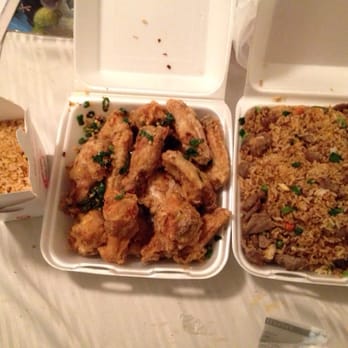Otay Mandarin - Fried rice as a side with the chicken wings ($10) and an order of beef fried rice ($10). - Chinese Near Me - Chula Vista, California