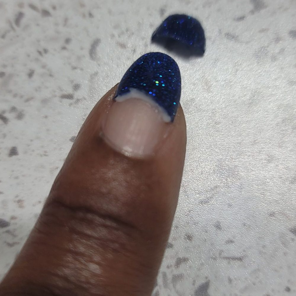 Lavish Nails and Spa - This is the 3rd nail that came off. It completely split. - Nail Salons Near Me - Charlotte, North Carolina