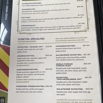 The Heidelberg - Menu - German Near Me - Helen, Georgia The Heidelberg - Menu - German Near Me - Helen, Georgia