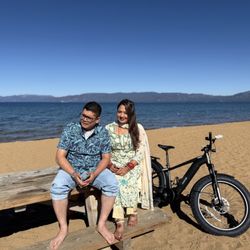 This couple from Nepal celebrating their honey moon on a ride to Baldwin Beach