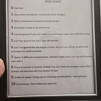 Universal Occupational Medicine - The Pain Scale I've never seen this in any other doctor's office in my entire 40 plus years. - Emergency Rooms Near Me - Bakersfield, California Universal Occupational Medicine - The Pain Scale I've never seen this in any other doctor's office in my entire 40 plus years. - Emergency Rooms Near Me - Bakersfield, California