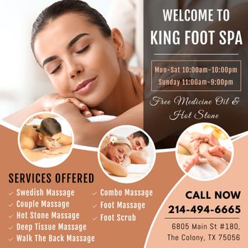 King Foot Spa - Walk-in & Appointment Welcome - Massage Near Me - The Colony, Texas