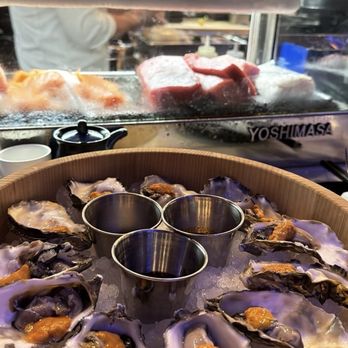 Glass Box San Diego - Dozen oysters with uni - Seafood Near Me - San Diego, California Glass Box San Diego - Dozen oysters with uni - Seafood Near Me - San Diego, California