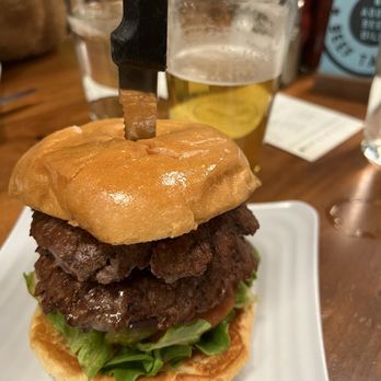 Liberty Burger - Double Bison Burger and Jalapeño poppers cheddars and bacon - Burgers Near Me - Jackson, Wyoming Liberty Burger - Double Bison Burger and Jalapeño poppers cheddars and bacon - Burgers Near Me - Jackson, Wyoming
