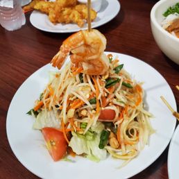 Papaya Salad - Laos Style 10/10 - love tbs flavor, the saltiness, sourness, tamarind, crunchy papaya and everything! Papaya Salad - Laos Style 10/10 - love tbs flavor, the saltiness, sourness, tamarind, crunchy papaya and everything!