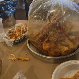 Snow Crab & Headless Shrimp - The Boom ( mixed all). If you like spice then ask for the atomic seasoning . Snow Crab & Headless Shrimp - The Boom ( mixed all). If you like spice then ask for the atomic seasoning .