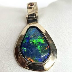 Goldsmiths Diamonds & Design - Custom Design Australian black opal pendant