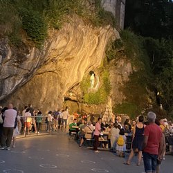 Sanctuaire Notre-Dame de Lourdes - Grotto where Bernadette saw the apparitions of Mary mother of Jesus.