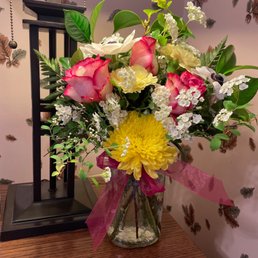 Flowers my husband had added to the room Flowers my husband had added to the room